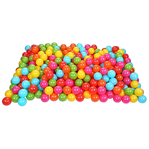 BalanceFrom 2.3-Inch Phthalate Free BPA Free Non-Toxic Crush Proof Play Balls Pit Balls- 6 Bright Colors in Reusable and Durable Storage Mesh Bag with Zipper, 400-Count