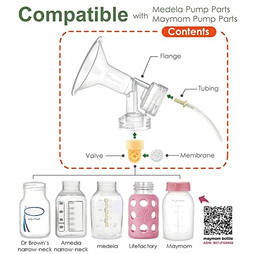 Breast Pump Kit for Medela Pump in Style Advanced Breastpump. Includes 2 Tubing, 2 Breastshields (25 mm, Medium), 4 Valves, 6 Membranes; Replacement Kit for Medela Pump Parts, Made by Maymom