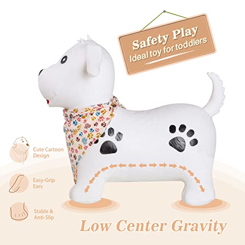 Bouncy Horse Hopper for Toddlers-Hopping/Bouncing/Bounce Horse, Jumping Horse, Inflatable Ride-on Animal Toy for Kids/ Boys/ Girls 1, 2, 3, 4, 5 Years Old Gifts( Pump Included)