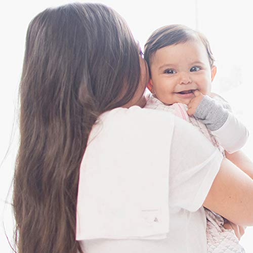 Burt's Bees Baby - Burp Cloths, 5-Pack Extra Absorbent 100% Organic Cotton Burp Cloths, Blossom Pink Prints