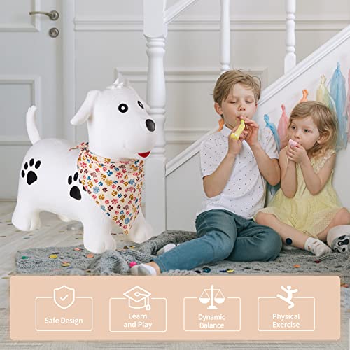 Bouncy Horse Hopper for Toddlers-Hopping/Bouncing/Bounce Horse, Jumping Horse, Inflatable Ride-on Animal Toy for Kids/ Boys/ Girls 1, 2, 3, 4, 5 Years Old Gifts( Pump Included)