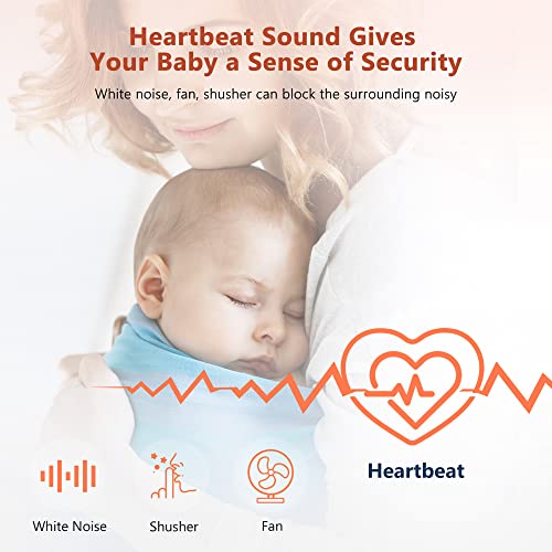 Baby Sleep Soother Shusher Sound Machines, Baby Gift, Rechargeable Portable White Noise Machine with Night Light, 8 Soothing Sounds and 3 Timers for Traveling, Sleeping, Baby Carriage (owl)