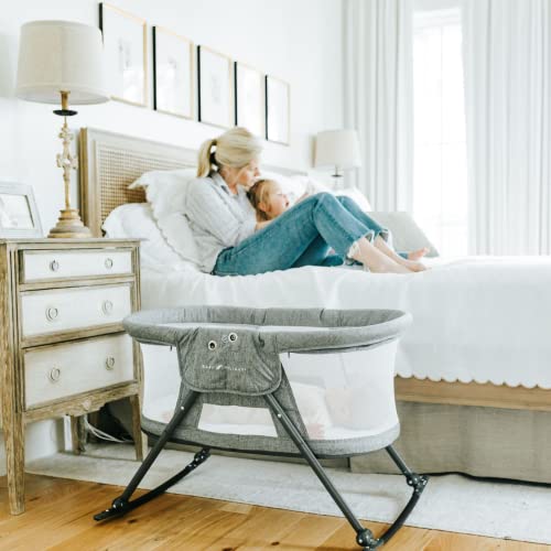 Baby Delight Go With Me Slumber Deluxe Portable Rocking Bassinet, Charcoal Tweed Fashion