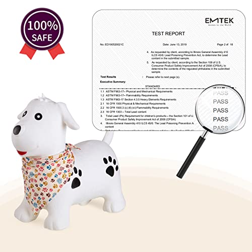 Bouncy Horse Hopper for Toddlers-Hopping/Bouncing/Bounce Horse, Jumping Horse, Inflatable Ride-on Animal Toy for Kids/ Boys/ Girls 1, 2, 3, 4, 5 Years Old Gifts( Pump Included)