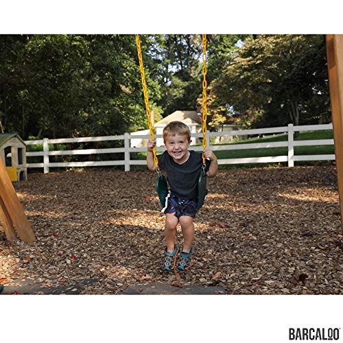 Barcaloo Playground Swing with Plastic Coated Chain 2 Pack - Set of Outdoor Swings for Jungle Gym