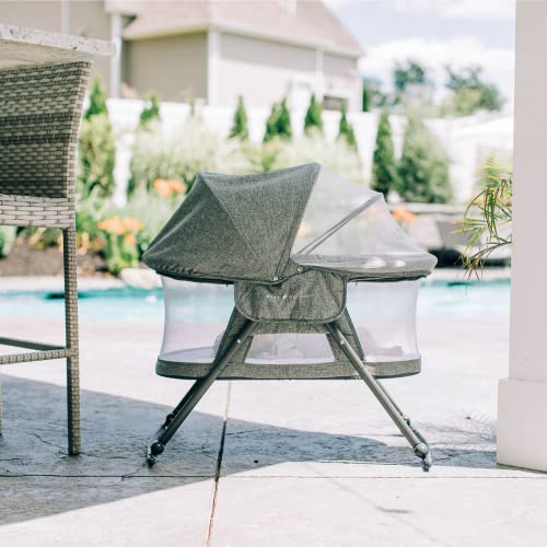 Baby Delight Go With Me Slumber Deluxe Portable Rocking Bassinet, Charcoal Tweed Fashion