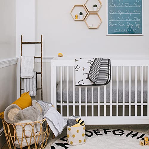 Burt's Bees Baby - Fitted Crib Sheet, Solid Color, 100% Organic Cotton Crib Sheet for Standard Crib and Toddler Mattresses (Heather Grey)