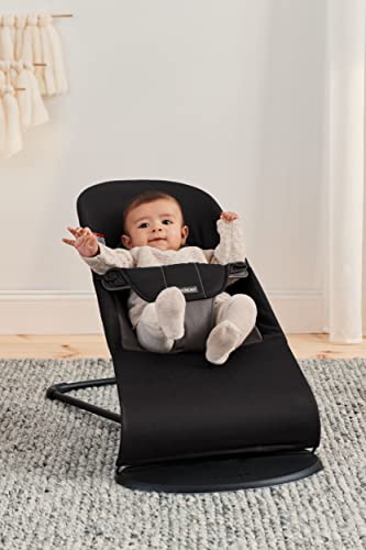 BABYBJORN Bouncer Balance Soft - Black/Dark Gray, Cotton