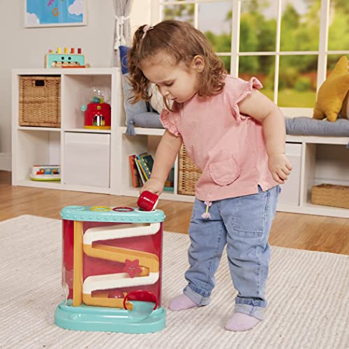 Battat  Pound & Roll  Baby Activity Toy Station with 1 Toy Hammer & 4 Balls for Kids 12 Months + (7-Pcs)