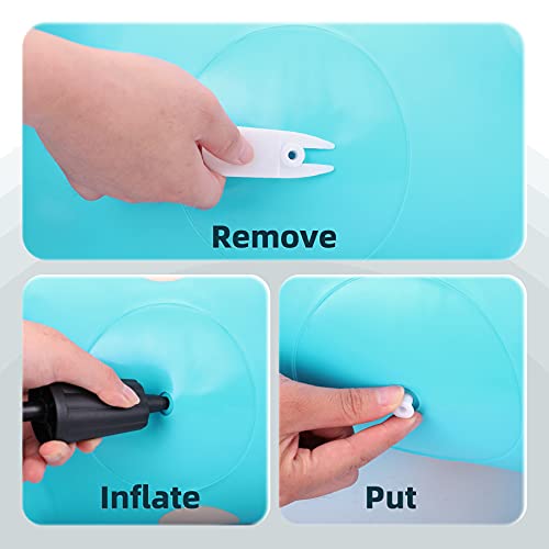 Babe Fairy Bouncy Horse-Bouncing Horse Animal Hopper-Inflatable Jumping Horse Toy for Toddlers (Blue Deer)