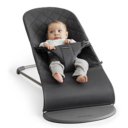 BabyBjörn BabyBjorn Fabric Seat for Bouncer, Anthracite, Cotton, Anthracite