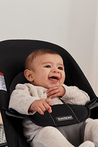 BABYBJORN Bouncer Balance Soft - Black/Dark Gray, Cotton