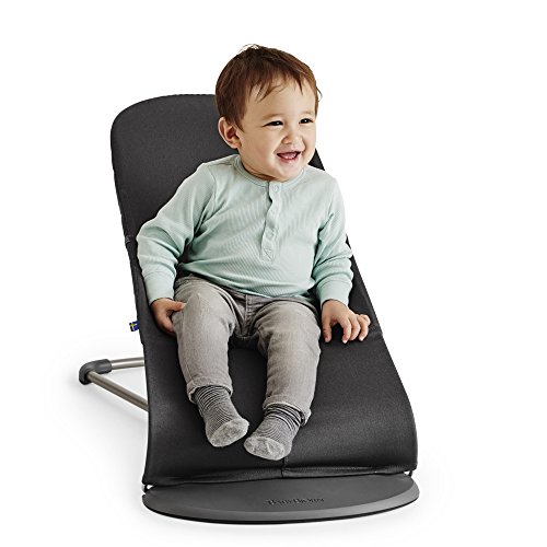 BabyBjörn BabyBjorn Fabric Seat for Bouncer, Anthracite, Cotton, Anthracite