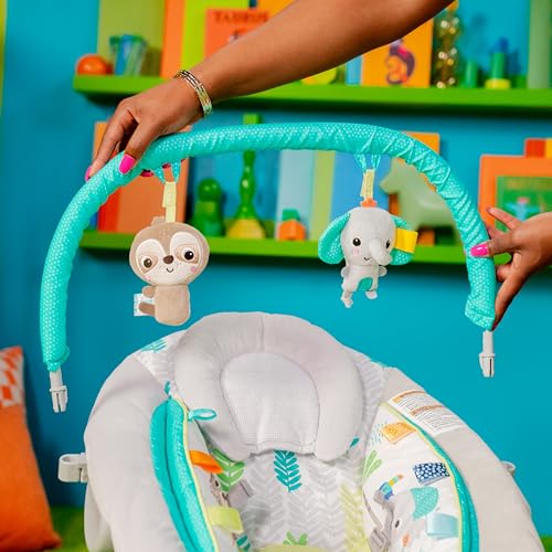 Bright Starts Cradling Bouncer Seat with Vibration & Melodies -Jungle Vines