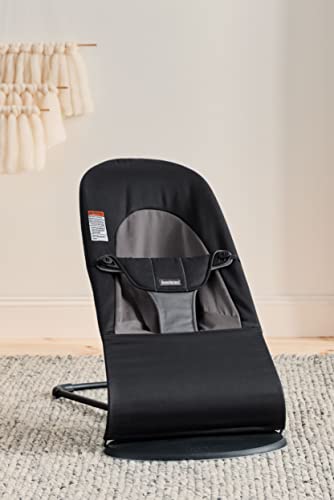 BABYBJORN Bouncer Balance Soft - Black/Dark Gray, Cotton