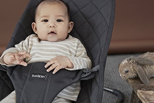 BabyBjörn BabyBjorn Fabric Seat for Bouncer, Anthracite, Cotton, Anthracite