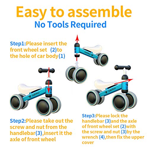 Baby Balance Bikes Bicycle for 1-2 Year Old Girl/Boy, Best Cycling Toy Red