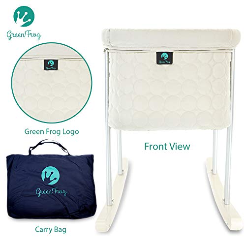 Baby Bassinet Cradle Includes Gentle Rocking Feature, Great for Newborns and Infants Safe Mattress Includes Wheels for Easy Movement High End Washable Fabric Lightweight