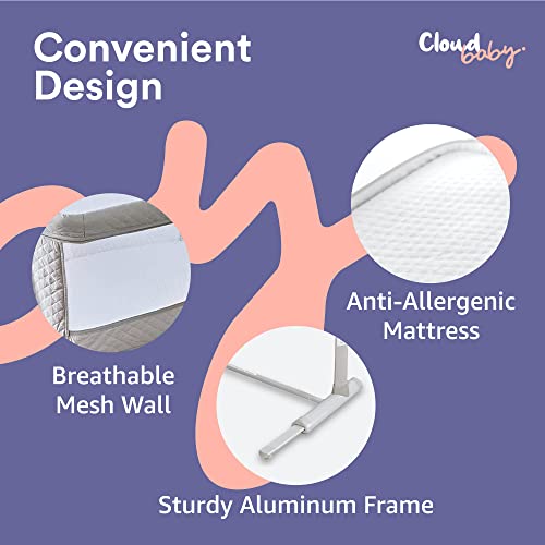 Baby Bassinets  Adjustable and Easy to Assemble Bassinet for Baby, Lightweight Baby Bassinet and Bedside Sleeper for Safe Co-Sleeping with Detachable Side Panel, CPSC and ASTM Certified Moses Basket