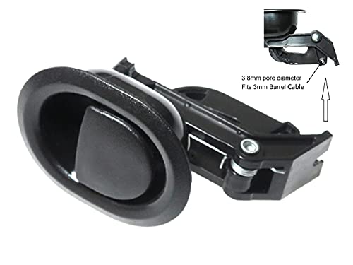 Kuanyu Sturdy Recliner Sofa/Chair Release Oval Black Plastic Pull Recliner Handle,Fits Ashley and Other Manufacturer Brands(3mm Barrel Cables) Chair Release Handle for Sofa,Couch or Recliner,2PCS