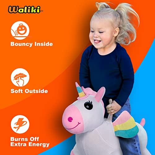 WALIKI Bouncy Horse Hopper | Inflatable Hopping Horse for Kids | Jumping Horse (Unicorn)