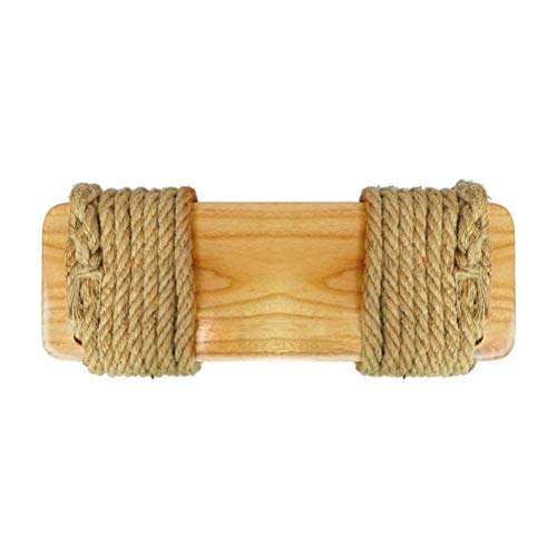 Aoneky Waterproof Wood Swing, Kids Children Tree Swing Seat, Adult Backyard Outdoor Replacement Rope Wooden Swing Set, Round 23" x 8"