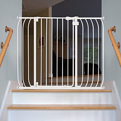 Summer Multi-Use Extra Tall Walk-Thru Baby Gate, Metal, White Finish  36 Tall, Fits Openings up to 29 to 48 Wide, Baby and Pet Gate for Doorways and Stairways