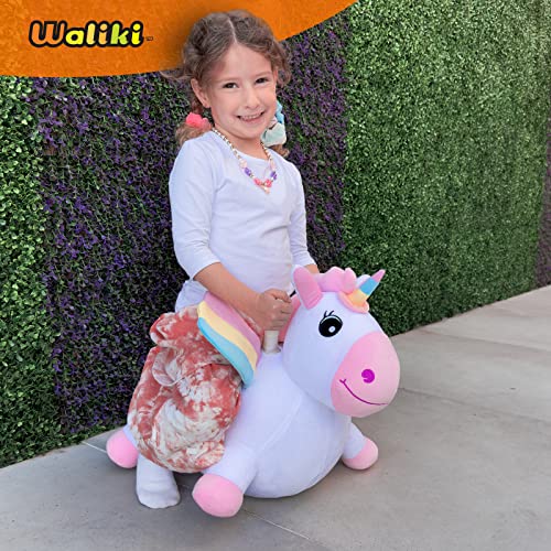 WALIKI Bouncy Horse Hopper | Inflatable Hopping Horse for Kids | Jumping Horse (Unicorn)