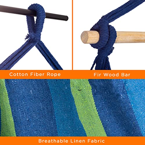 Sorbus Hanging Rope Hammock Chair Swing Seat for Any Indoor or Outdoor Spaces- Max. 265 Lbs -2 Seat Cushions Included