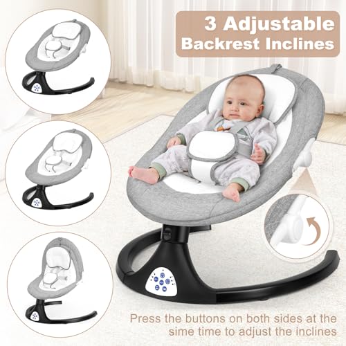 Electric Baby Swing with 5 Speeds, 10 Lullabies