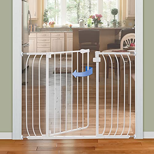 Summer Multi-Use Extra Tall Walk-Thru Baby Gate, Metal, White Finish  36 Tall, Fits Openings up to 29 to 48 Wide, Baby and Pet Gate for Doorways and Stairways