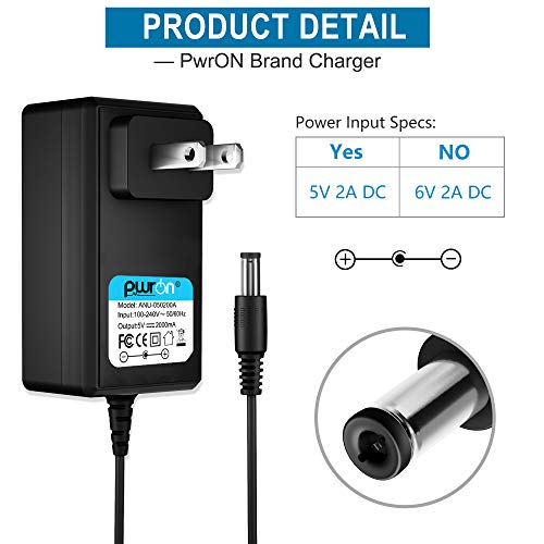 PwrON 5V Replacement Graco Swing Power Cord Compatible with Graco Simple Sway, Graco Glider LX/Elite/Premier/Petite LX; Sweetpeace, DuetSoothe, DuetConnect LX, Sweet Snuggle, Comfy Cove DLX Baby