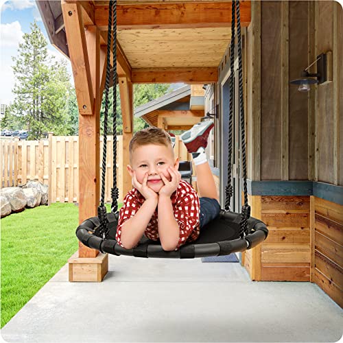 Sorbus Spinner Swing  Kids Round Mat Swing  Great for Tree, Swing Set, Backyard, Playground, Playroom  Accessories Included [New Improved 2020 Design!] (24" Mat Seat)