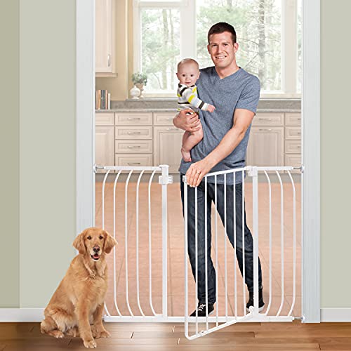 Summer Multi-Use Extra Tall Walk-Thru Baby Gate, Metal, White Finish  36 Tall, Fits Openings up to 29 to 48 Wide, Baby and Pet Gate for Doorways and Stairways