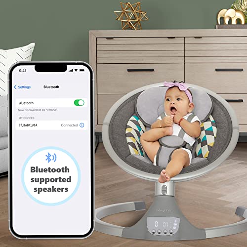 Dream On Me, Zazu Cradling Swing, Grey and Blue