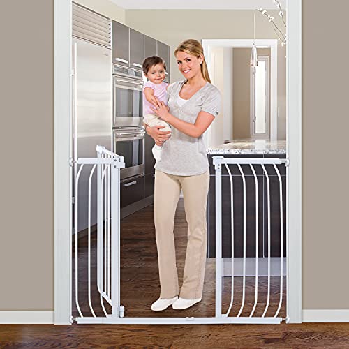 Summer Multi-Use Extra Tall Walk-Thru Baby Gate, Metal, White Finish  36 Tall, Fits Openings up to 29 to 48 Wide, Baby and Pet Gate for Doorways and Stairways