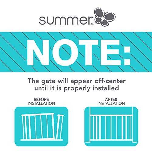 Summer Multi-Use Extra Tall Walk-Thru Baby Gate, Metal, White Finish  36 Tall, Fits Openings up to 29 to 48 Wide, Baby and Pet Gate for Doorways and Stairways