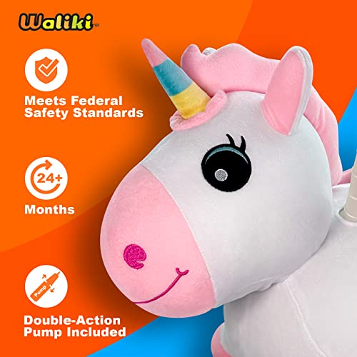 WALIKI Bouncy Horse Hopper | Inflatable Hopping Horse for Kids | Jumping Horse (Unicorn)
