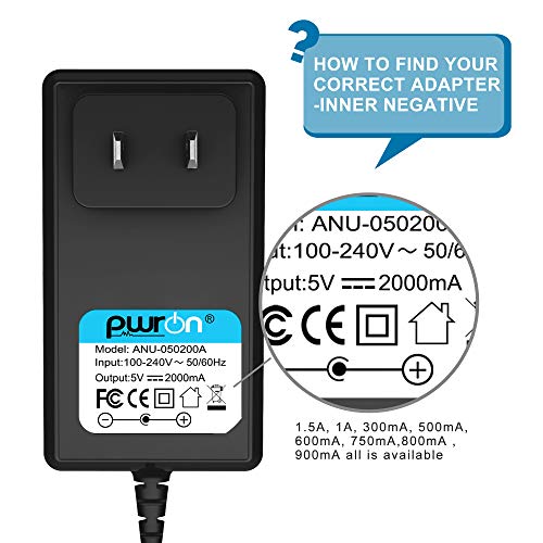 PwrON 5V Replacement Graco Swing Power Cord Compatible with Graco Simple Sway, Graco Glider LX/Elite/Premier/Petite LX; Sweetpeace, DuetSoothe, DuetConnect LX, Sweet Snuggle, Comfy Cove DLX Baby