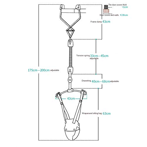 Baby Door Jumpers and Bouncers Exerciser Set with Door Clamp Adjustable Strap for Toddler Infant 6-24 Months
