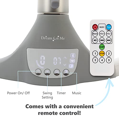 Dream On Me, Zazu Cradling Swing, Grey and Blue