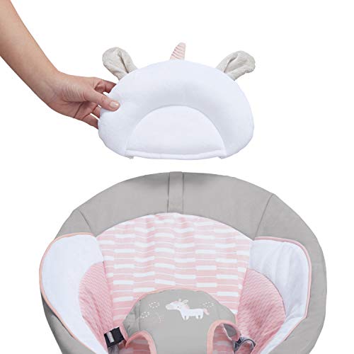 Ingenuity Vibrating Baby Bouncer- Pink Flora Unicorn
