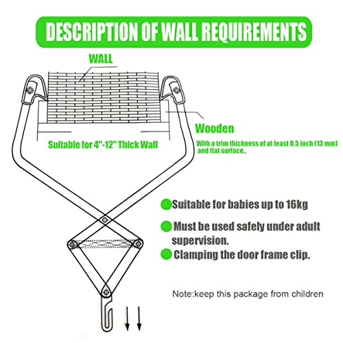 Baby Door Jumpers and Bouncers Exerciser Set with Door Clamp Adjustable Strap for Toddler Infant 6-24 Months