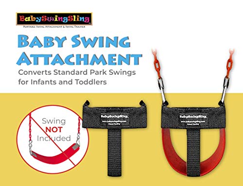 BabySwingSling  This Baby Swing Attachment Converts Standard Park Swings for Infants and Toddlers  Portable, Lightweight, Holds Up to 50 Pounds  Ideal for Swing Training This Summer