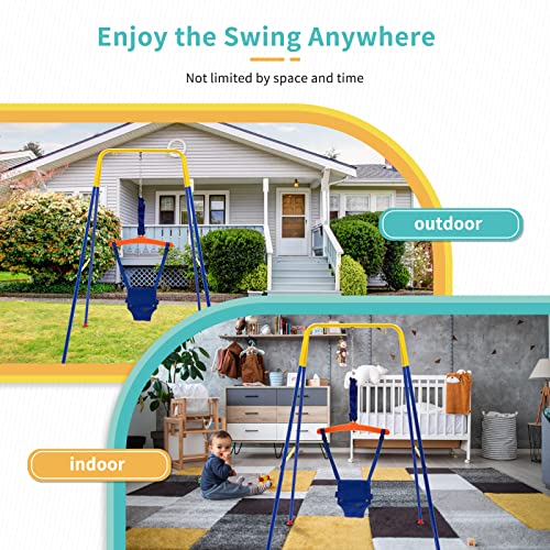 Baby Jumper, Baby Bouncers with Stand and Adjustable Seat Bag, Baby Door Jumper for Indoor/Outdoor Play, Bouncers for Baby, Baby Bouncer Activity Center, Easy to Assemble and Store