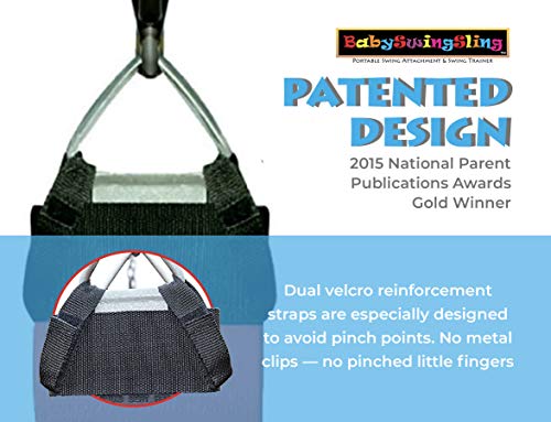 BabySwingSling  This Baby Swing Attachment Converts Standard Park Swings for Infants and Toddlers  Portable, Lightweight, Holds Up to 50 Pounds  Ideal for Swing Training This Summer