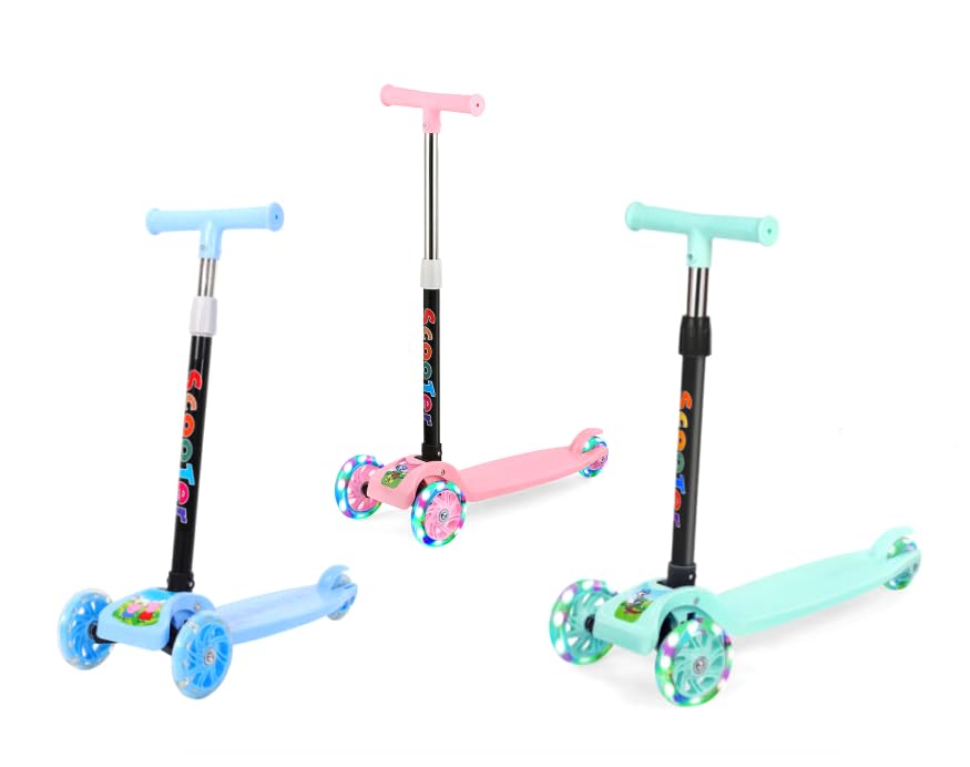 Scooters for Kids Toddler Scooter - Deluxe Aluminum 3 Wheel Glider w/ Kick n Go, Lean 2 Turn Wheels, Step 4 Brake, Toddlers Training Three Wheeled Kid Ride on Toys Best for Little Boys & Girls - Pink