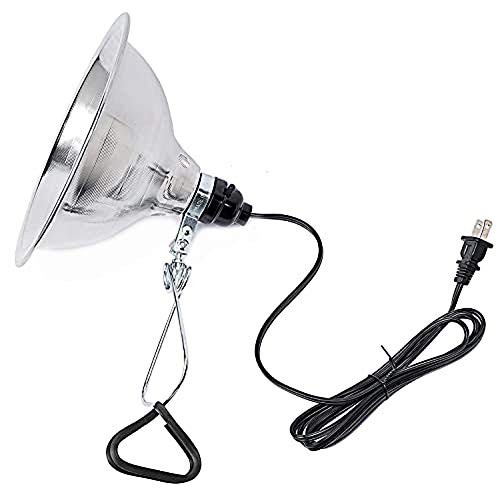 Simple Deluxe HIWKLTCLAMPLIGHTM Clamp Lamp Light with 8.5 Inch Aluminum Reflector up to 150 Watt E26 Socket (no Bulb Included) 6 Feet 18/2 SPT-2 Cord