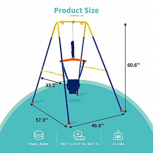 Baby Jumper, Baby Bouncers with Stand and Adjustable Seat Bag, Baby Door Jumper for Indoor/Outdoor Play, Bouncers for Baby, Baby Bouncer Activity Center, Easy to Assemble and Store