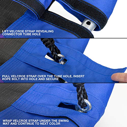 Sorbus Saucer Tree Swing in Multi-Color Rainbow  Kids Indoor/Outdoor Round Mat Swing  Great for Tree, Swing Set, Backyard, Playground, Playroom  Accessories Included (Round  40)